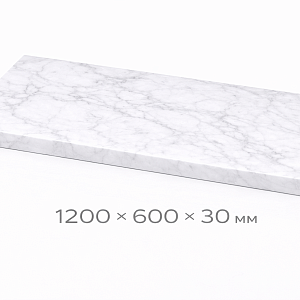 Плита плита 1200x600x30 мм белая 1 сорт полированная